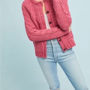 Anthropologie womens XS pink cardigan new without tags. Soft!